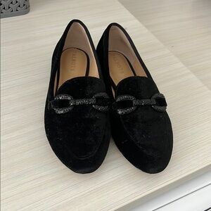 Talbots Black Velvet Loafers